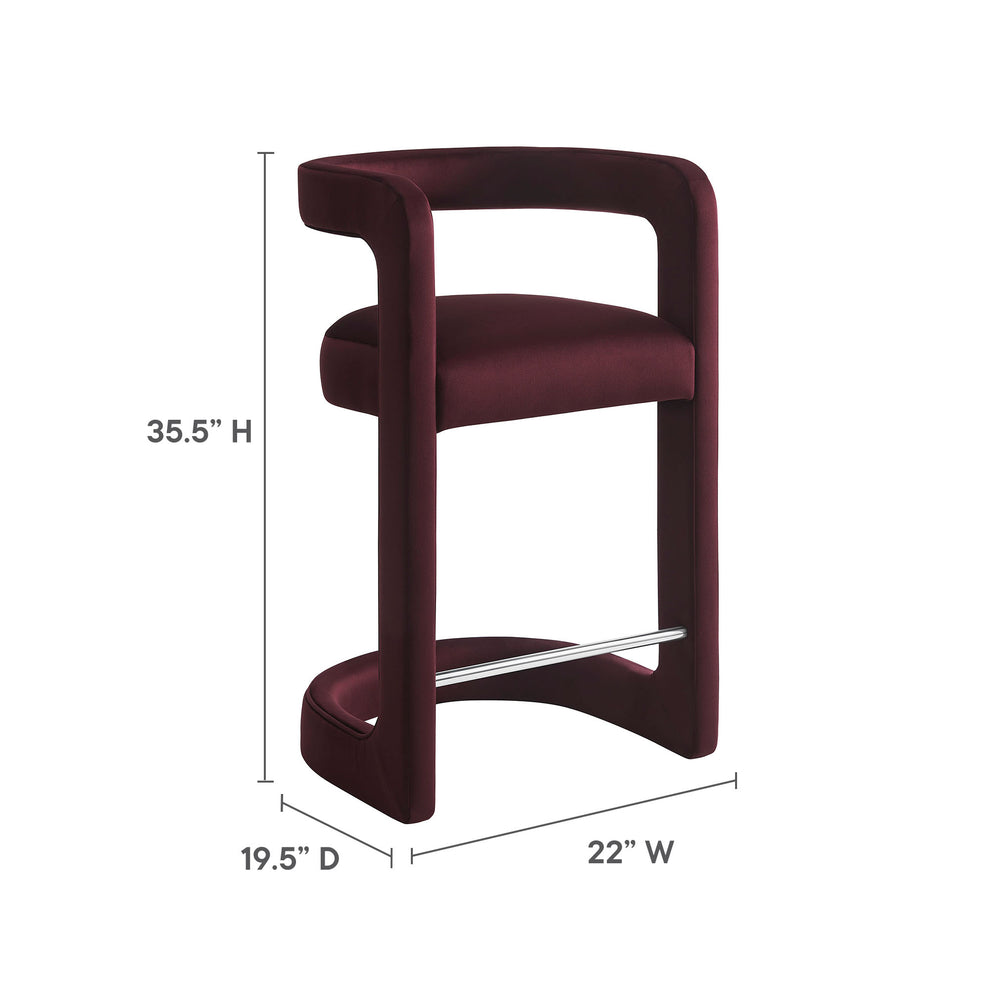 Winslow Performance Velvet Counter Stool by Modway | Counter Stools | Modishstore - 27