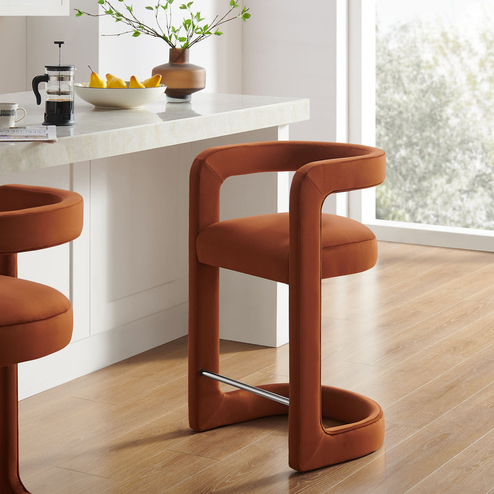 Winslow Performance Velvet Counter Stool by Modway | Counter Stools | Modishstore - 34