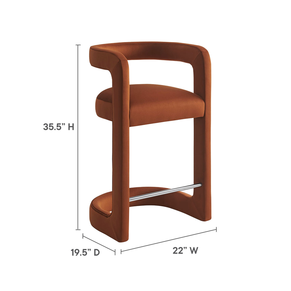 Winslow Performance Velvet Counter Stool by Modway | Counter Stools | Modishstore - 36