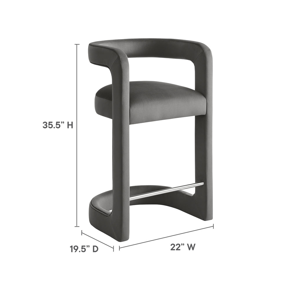 Winslow Performance Velvet Counter Stool by Modway | Counter Stools | Modishstore - 45