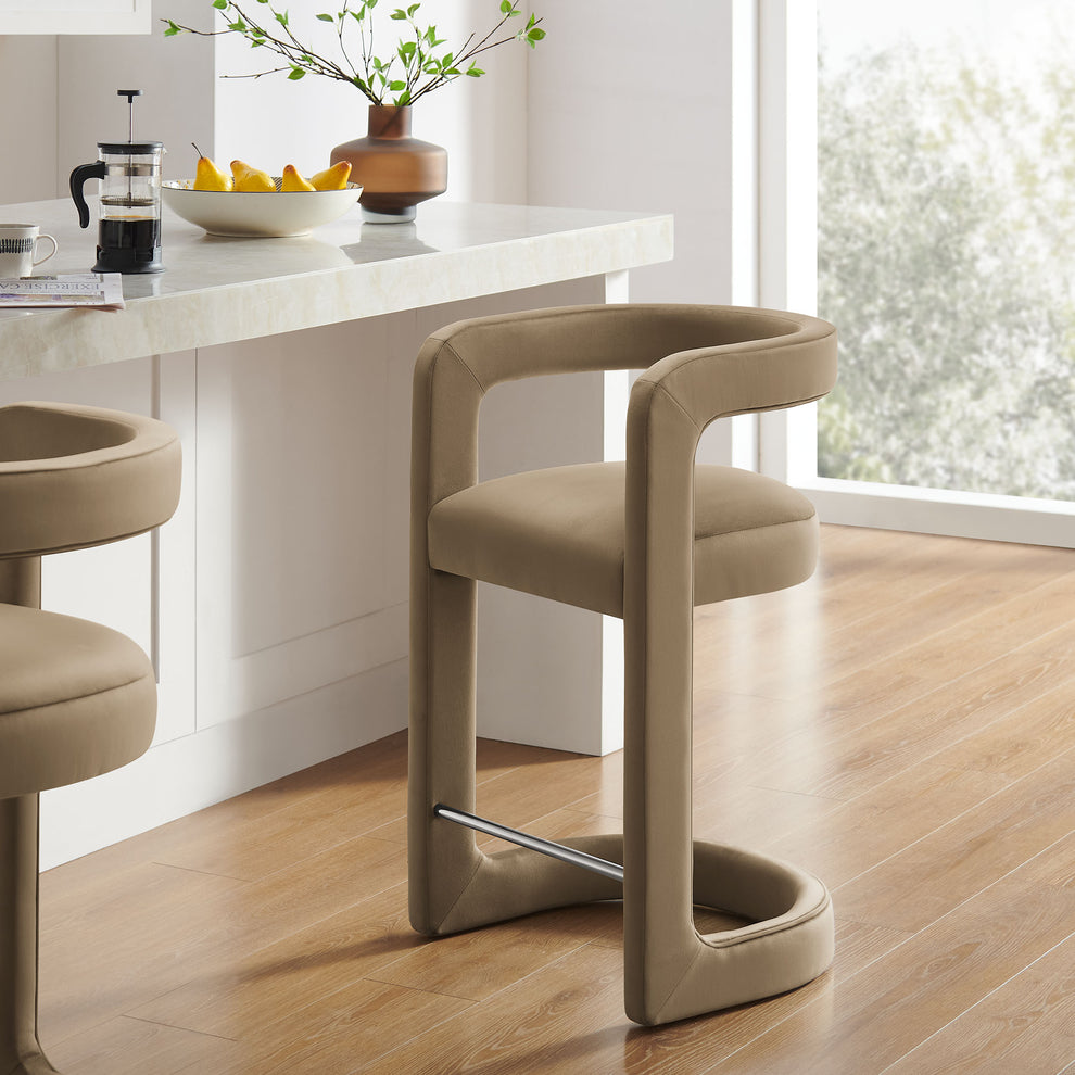 Winslow Performance Velvet Counter Stool by Modway | Counter Stools | Modishstore - 52