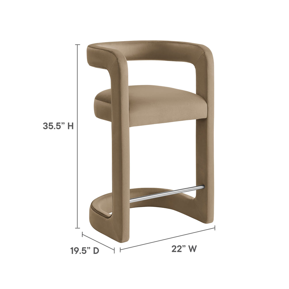 Winslow Performance Velvet Counter Stool by Modway | Counter Stools | Modishstore - 54