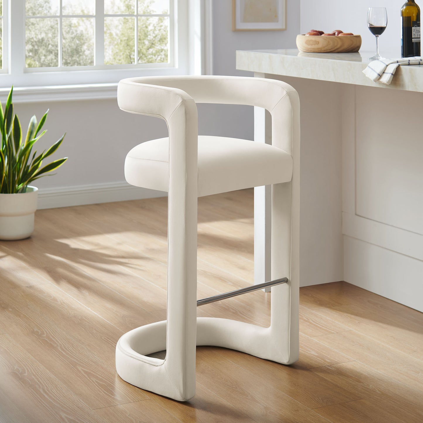 Winslow Performance Velvet Bar Stool by Modway | Bar Stools | Modishstore - 1