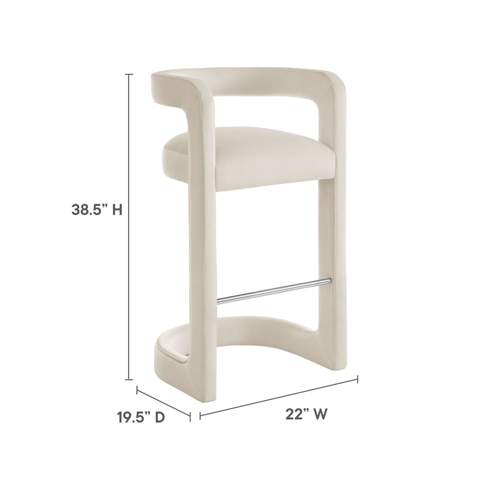 Winslow Performance Velvet Bar Stool by Modway | Bar Stools | Modishstore - 9