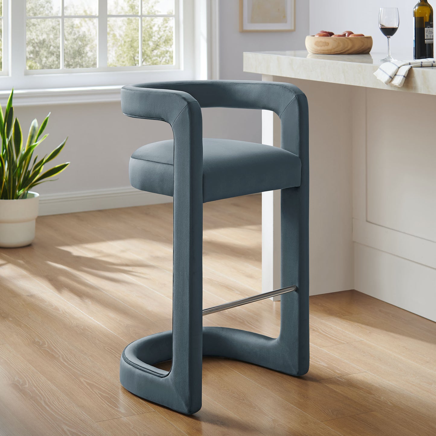 Winslow Performance Velvet Bar Stool by Modway | Bar Stools | Modishstore - 16