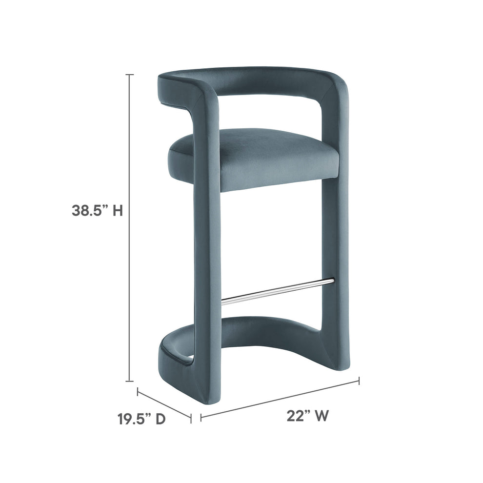Winslow Performance Velvet Bar Stool by Modway | Bar Stools | Modishstore - 18