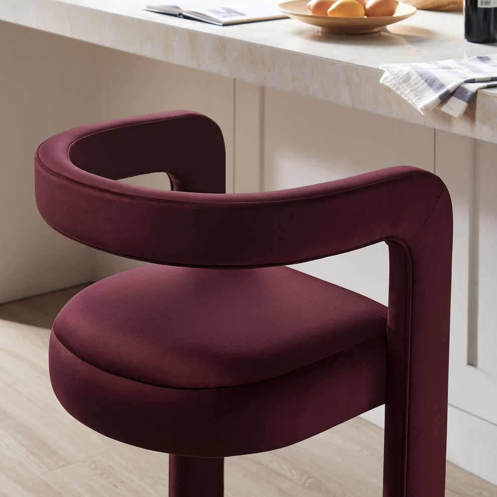 Winslow Performance Velvet Bar Stool by Modway | Bar Stools | Modishstore - 24