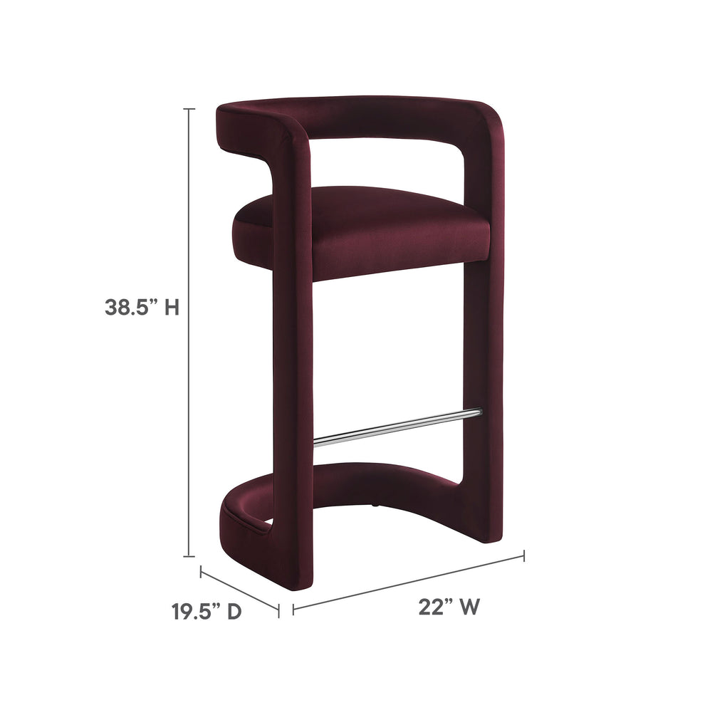 Winslow Performance Velvet Bar Stool by Modway | Bar Stools | Modishstore - 27