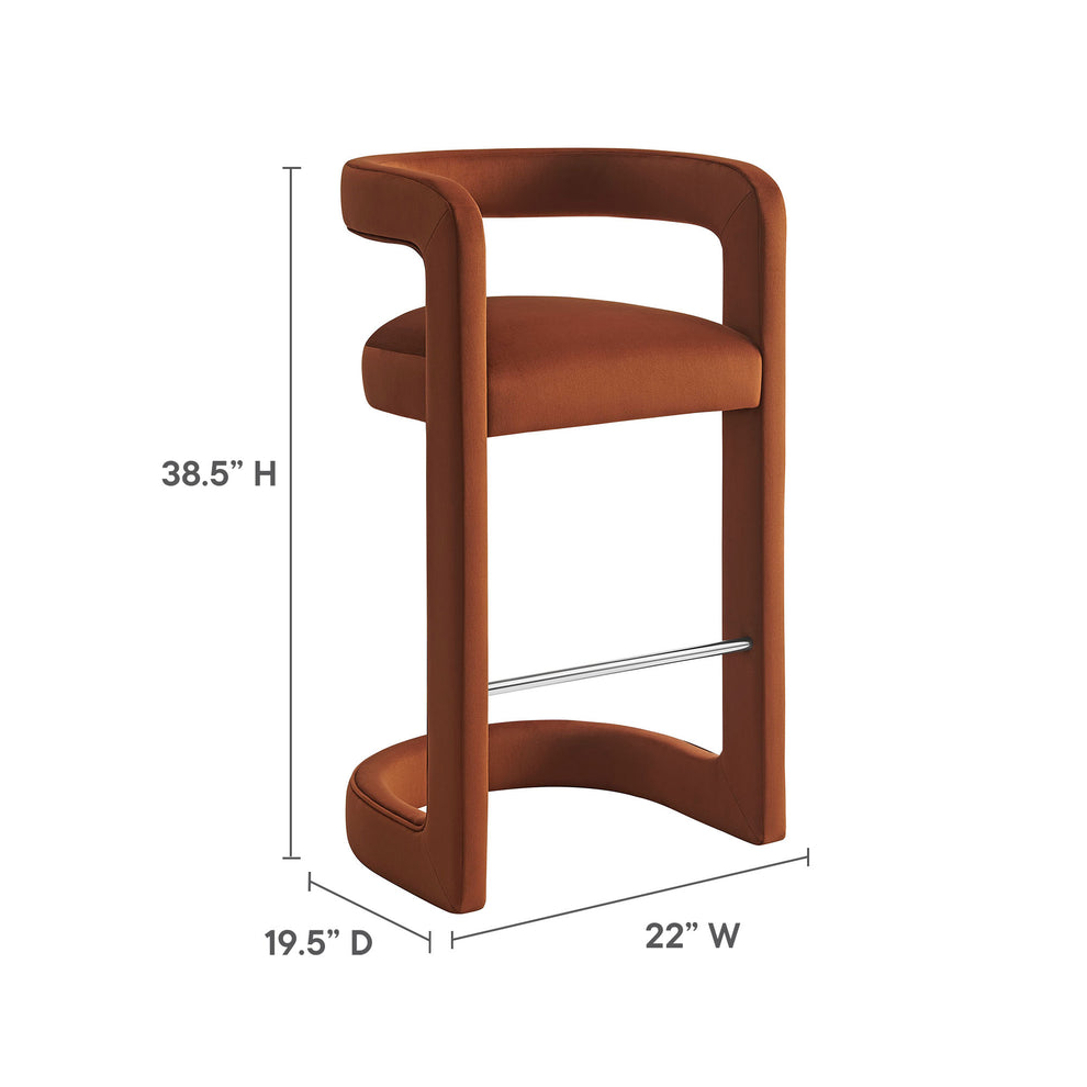 Winslow Performance Velvet Bar Stool by Modway | Bar Stools | Modishstore - 36