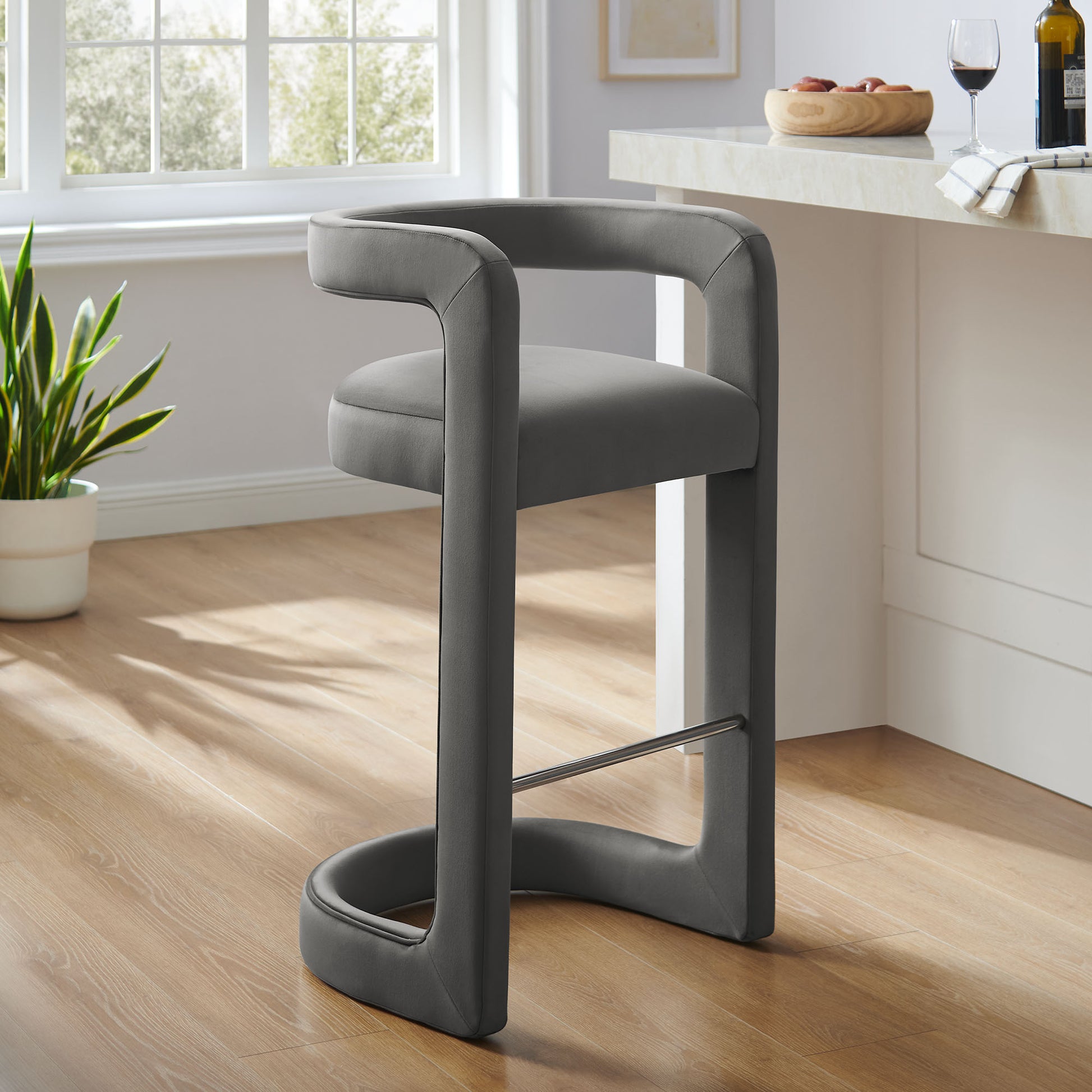 Winslow Performance Velvet Bar Stool by Modway | Bar Stools | Modishstore - 43