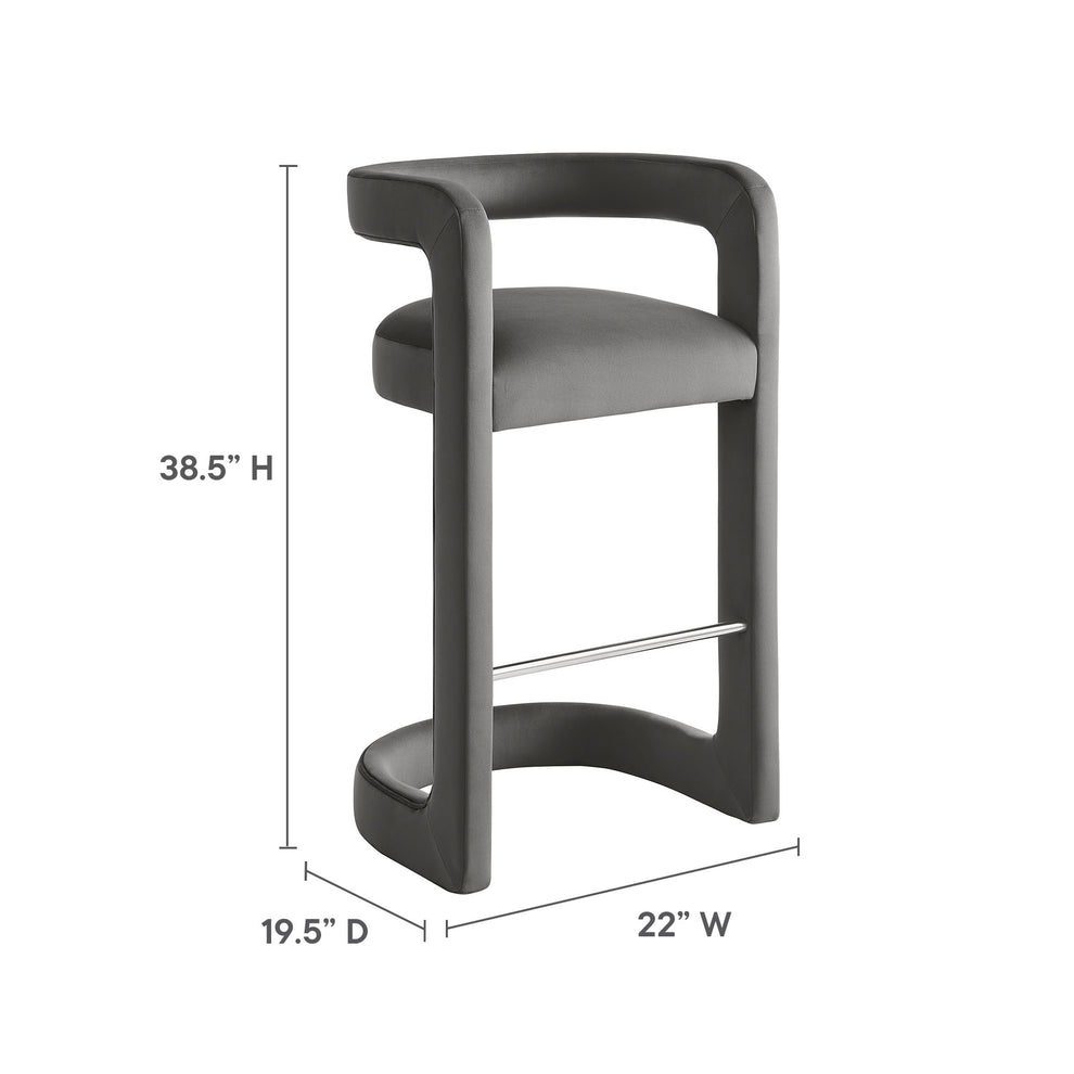 Winslow Performance Velvet Bar Stool by Modway | Bar Stools | Modishstore - 45
