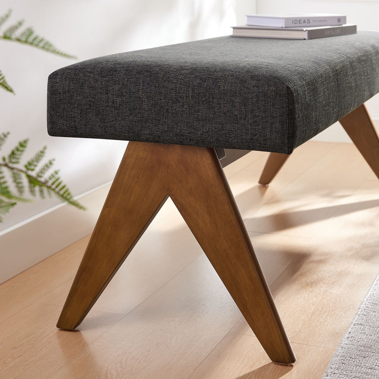 Lyra 47" Fabric Upholstered Bench by Modway | Benches | Modishstore - 6