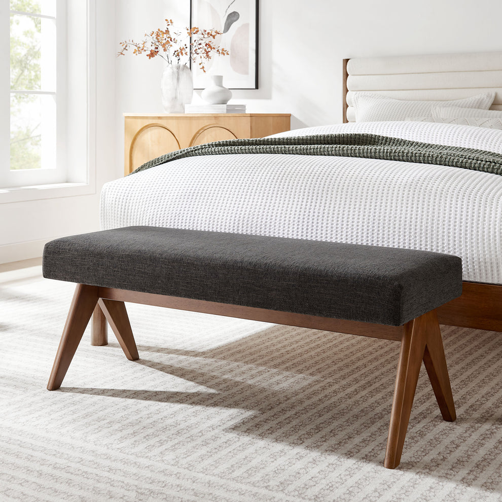 Lyra 47" Fabric Upholstered Bench by Modway | Benches | Modishstore - 7