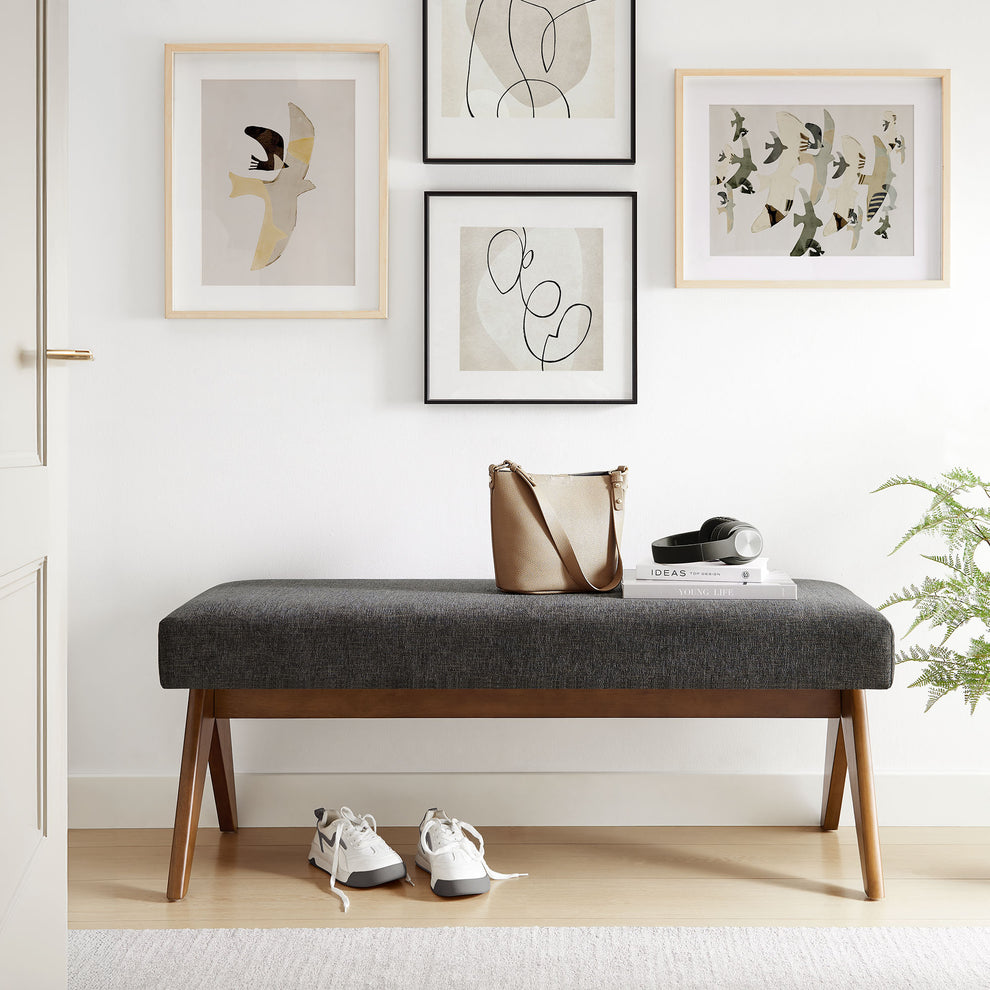Lyra 47" Fabric Upholstered Bench by Modway | Benches | Modishstore - 1