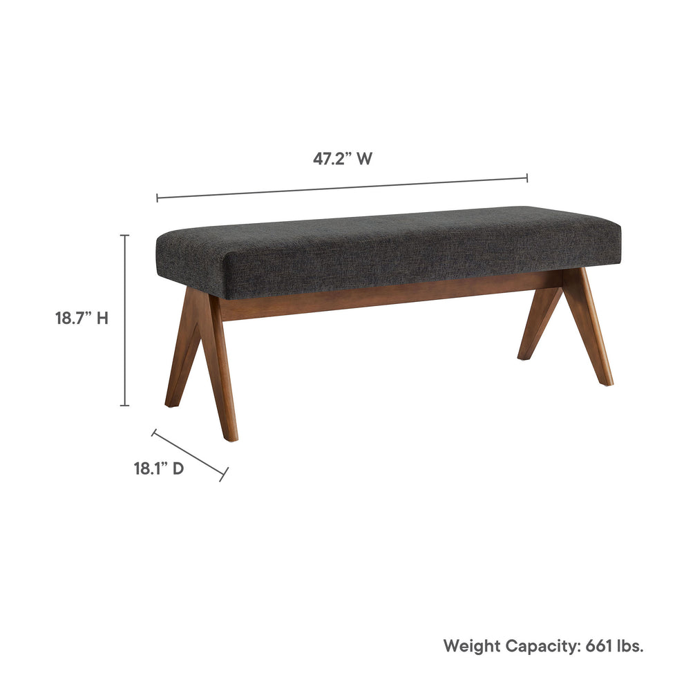 Lyra 47" Fabric Upholstered Bench by Modway | Benches | Modishstore - 9