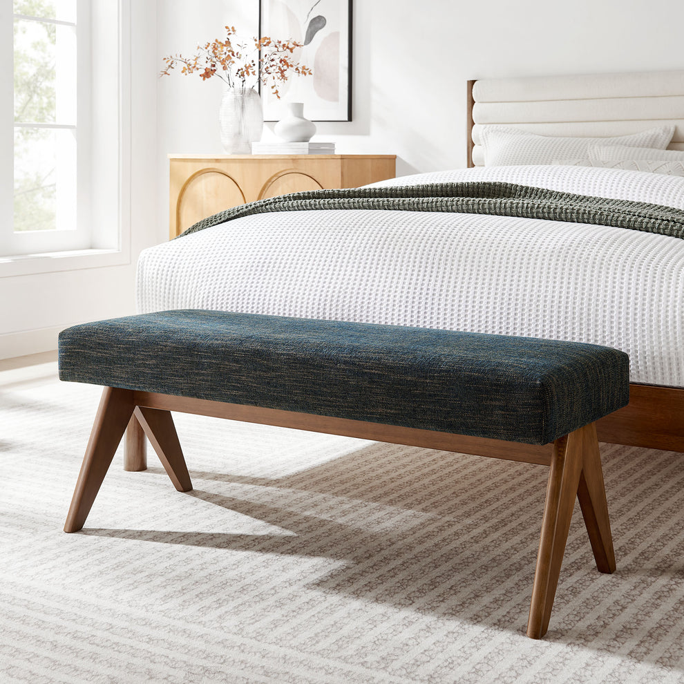 Lyra 47" Fabric Upholstered Bench by Modway | Benches | Modishstore - 15