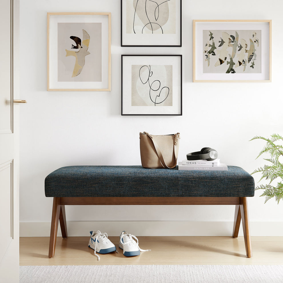 Lyra 47" Fabric Upholstered Bench by Modway | Benches | Modishstore - 16