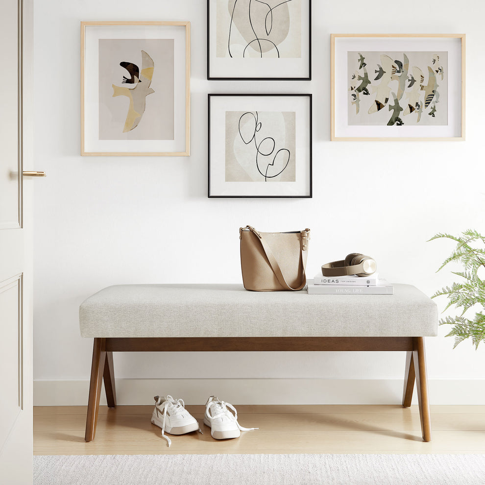 Lyra 47" Fabric Upholstered Bench by Modway | Benches | Modishstore - 25