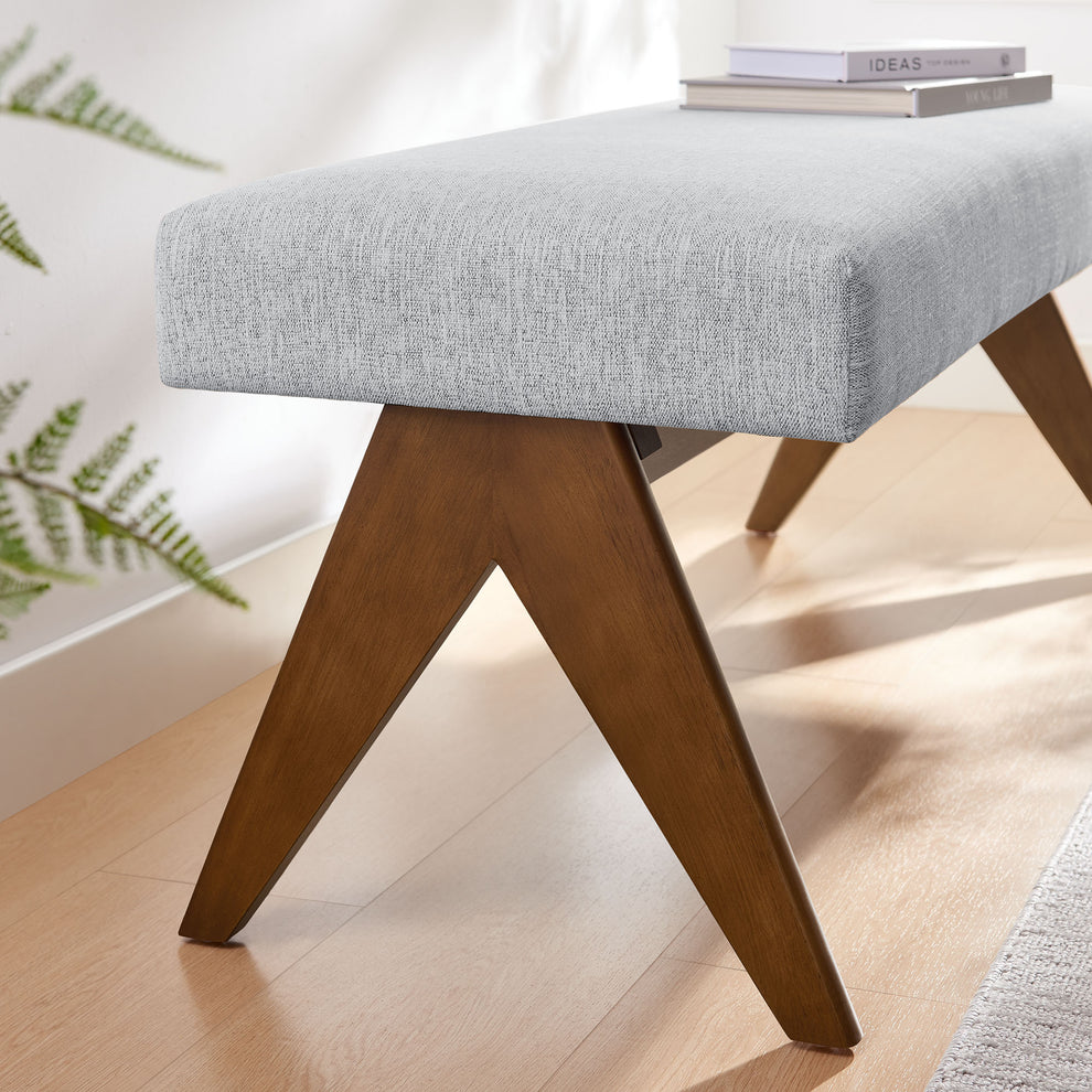 Lyra 47" Fabric Upholstered Bench by Modway | Benches | Modishstore - 32