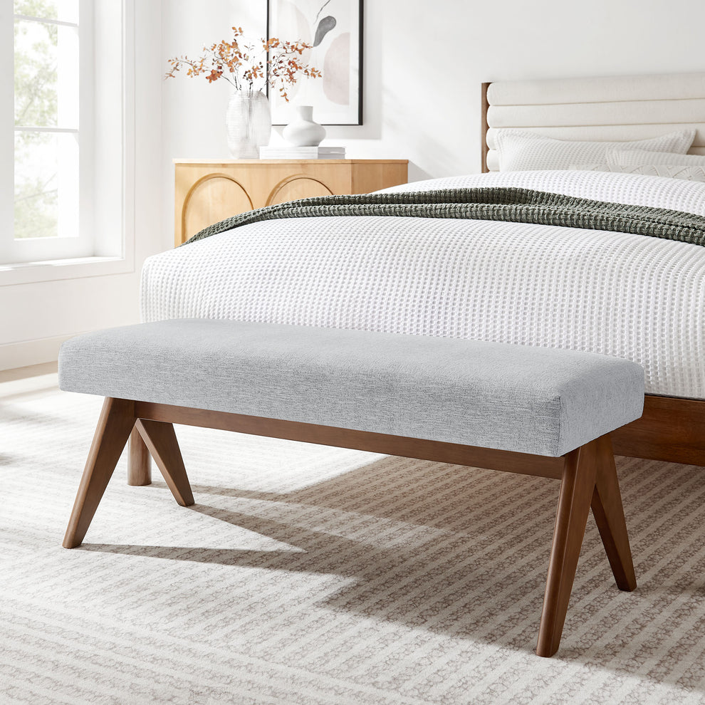Lyra 47" Fabric Upholstered Bench by Modway | Benches | Modishstore - 33