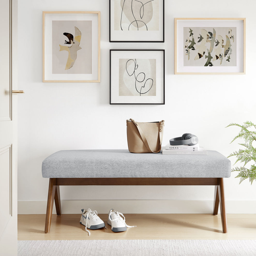 Lyra 47" Fabric Upholstered Bench by Modway | Benches | Modishstore - 34