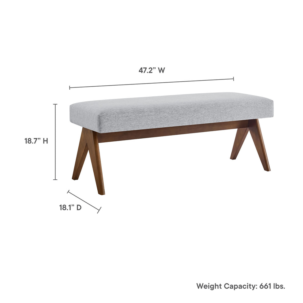 Lyra 47" Fabric Upholstered Bench by Modway | Benches | Modishstore - 36