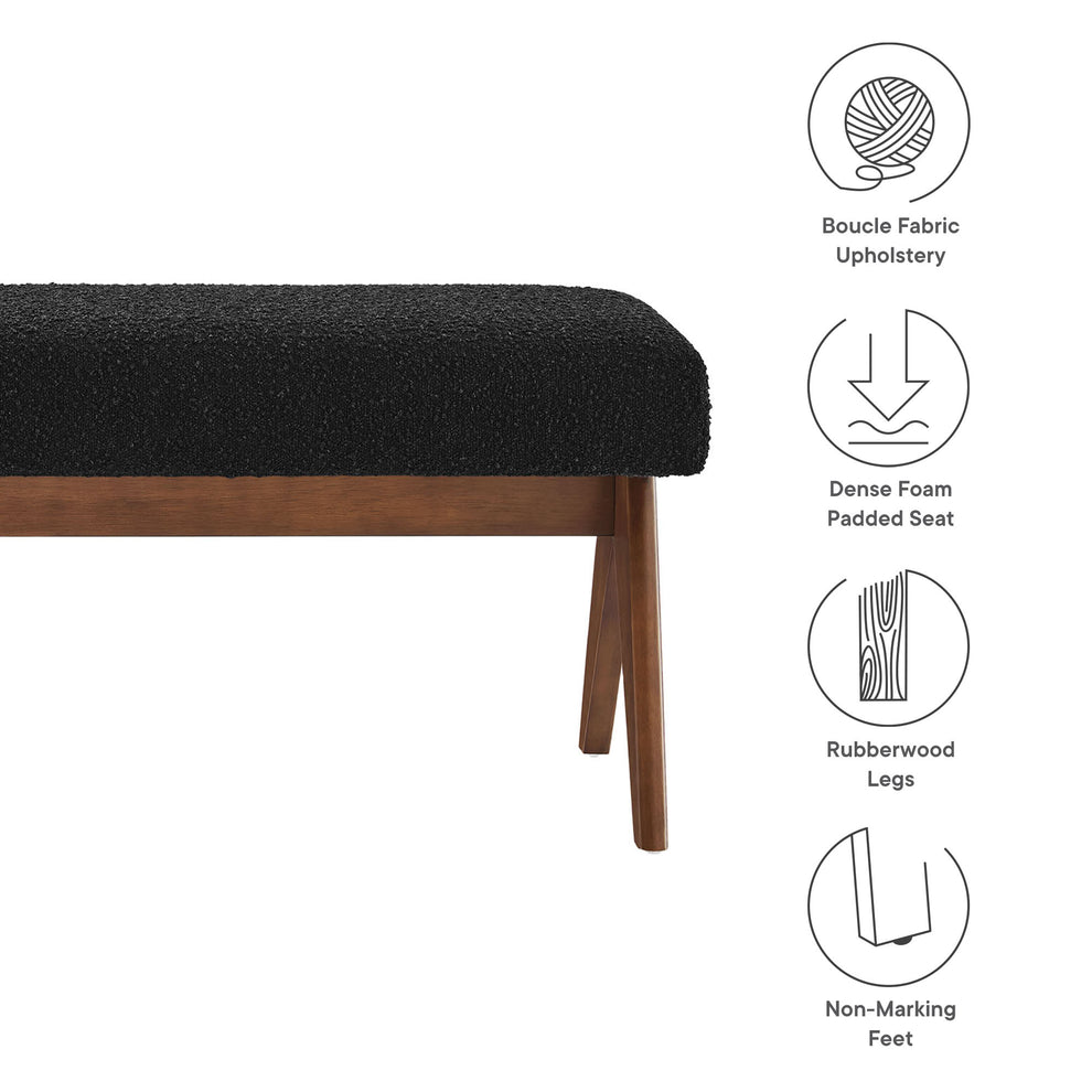 Lyra 47" Boucle Upholstered Bench by Modway | Benches | Modishstore - 8