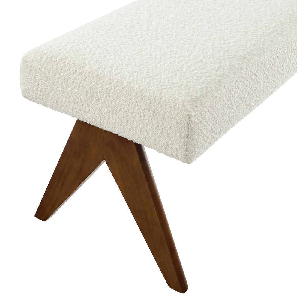 Lyra 47" Boucle Upholstered Bench by Modway | Benches | Modishstore - 13