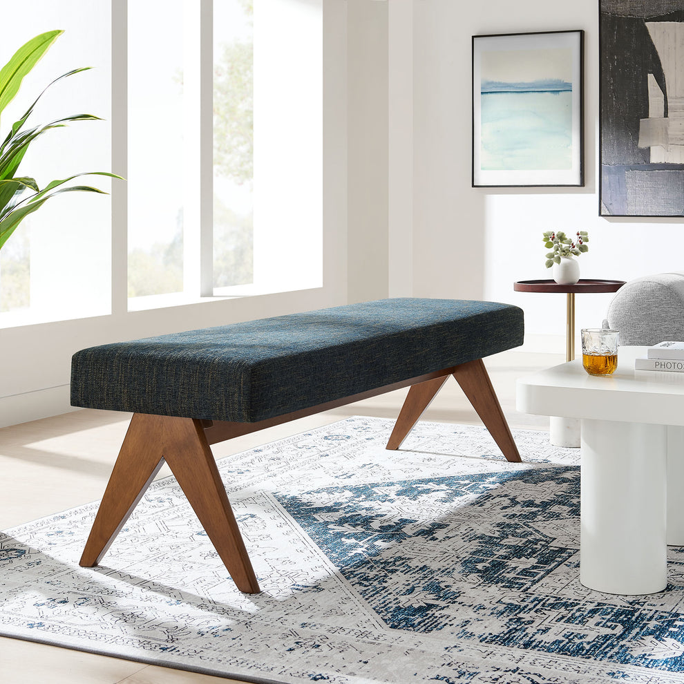 Lyra 63" Fabric Upholstered Bench by Modway | Benches | Modishstore - 15