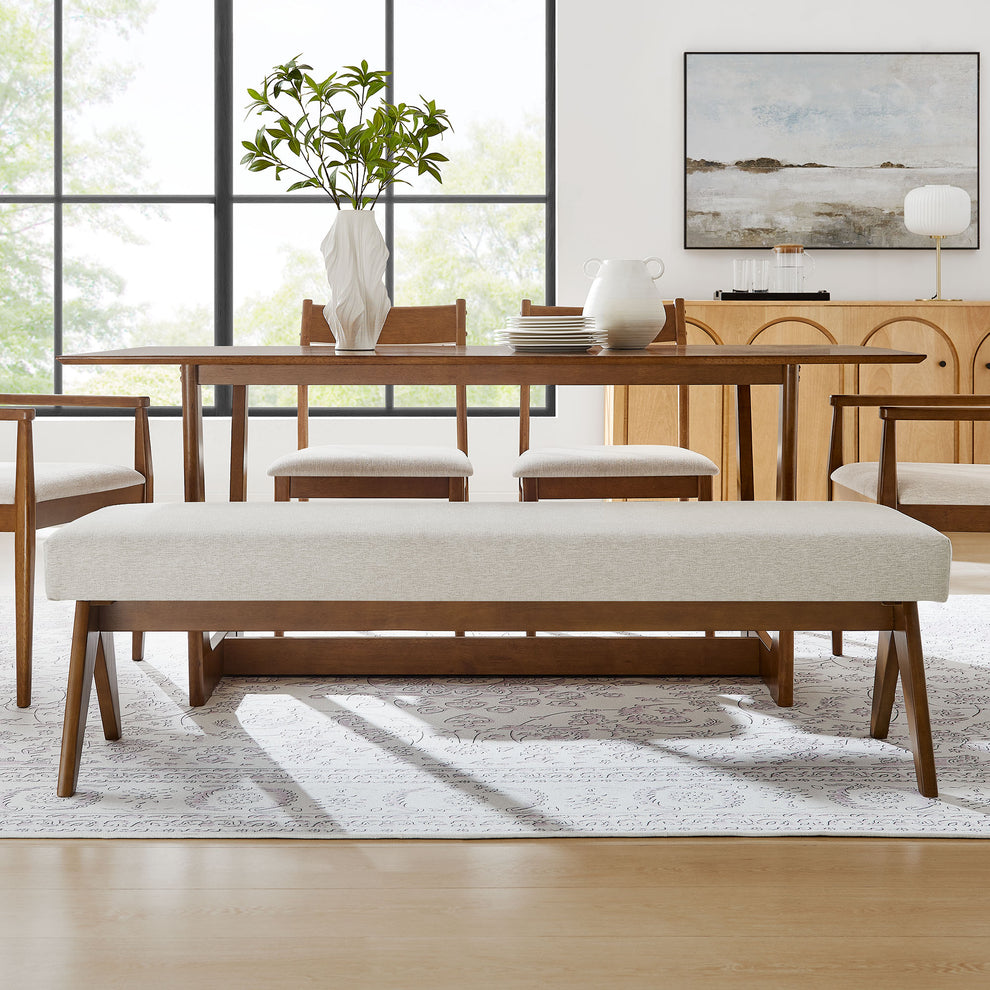 Lyra 63" Fabric Upholstered Bench by Modway | Benches | Modishstore - 25