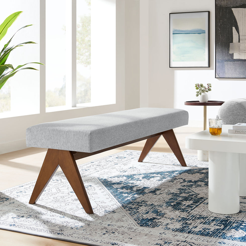 Lyra 63" Fabric Upholstered Bench by Modway | Benches | Modishstore - 33