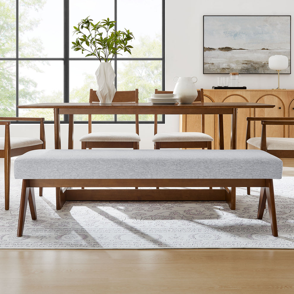 Lyra 63" Fabric Upholstered Bench by Modway | Benches | Modishstore - 34