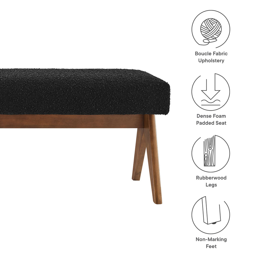 Lyra 63" Boucle Upholstered Bench by Modway | Benches | Modishstore - 8