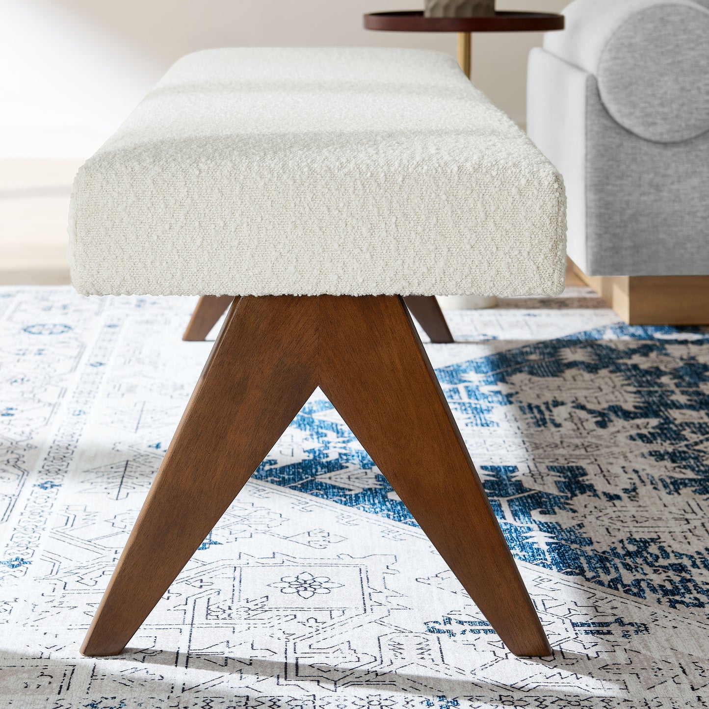 Lyra 63" Boucle Upholstered Bench by Modway | Benches | Modishstore - 14