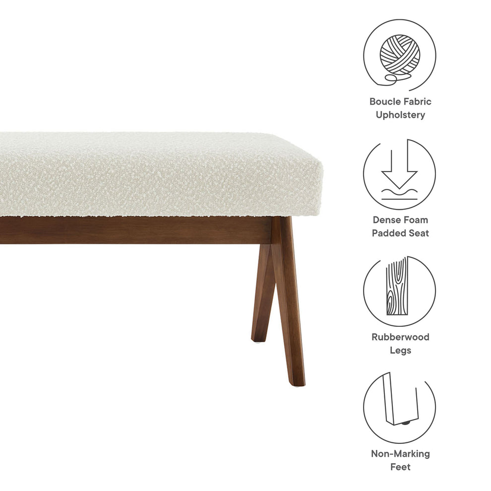 Lyra 63" Boucle Upholstered Bench by Modway | Benches | Modishstore - 17
