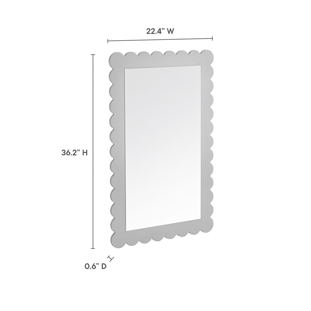 Emmeline Scalloped Rectangle Wall Mirror by Modway | Mirrors | Modishstore - 9