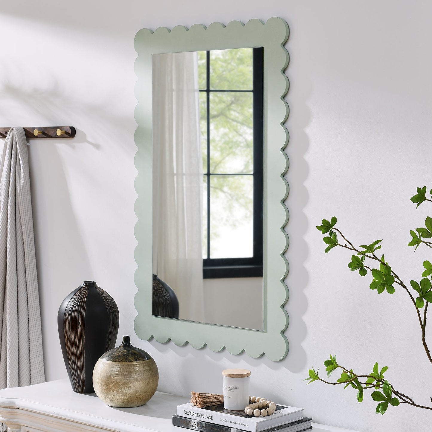 Emmeline Scalloped Rectangle Wall Mirror by Modway | Mirrors | Modishstore - 14