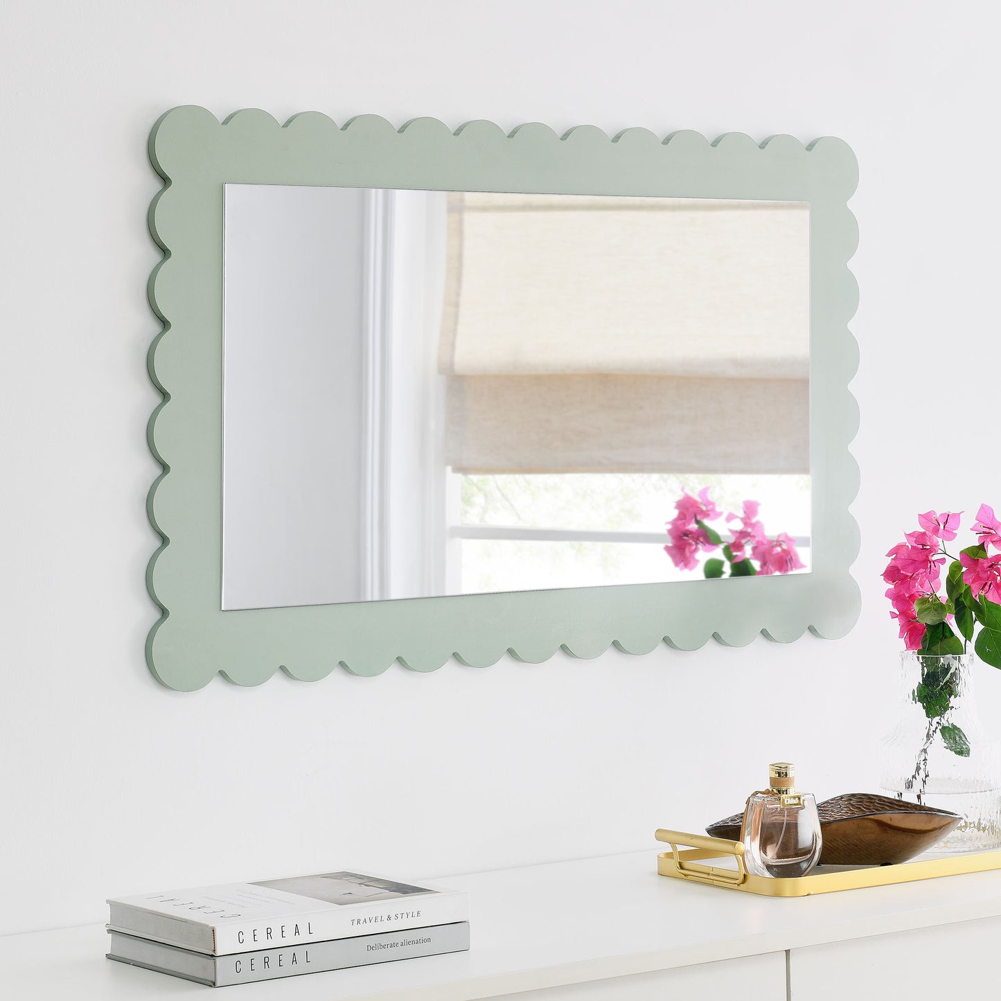 Emmeline Scalloped Rectangle Wall Mirror by Modway | Mirrors | Modishstore - 16