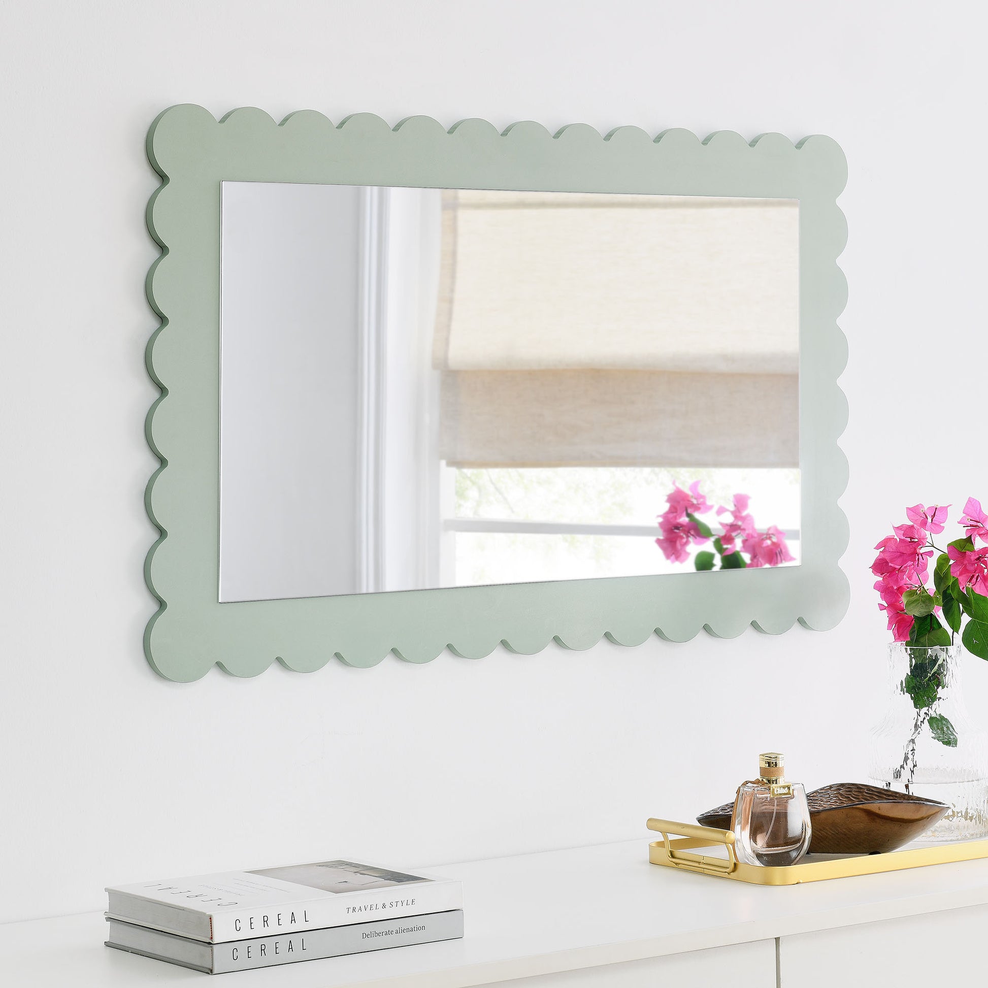 Emmeline Scalloped Rectangle Wall Mirror by Modway | Mirrors | Modishstore - 16