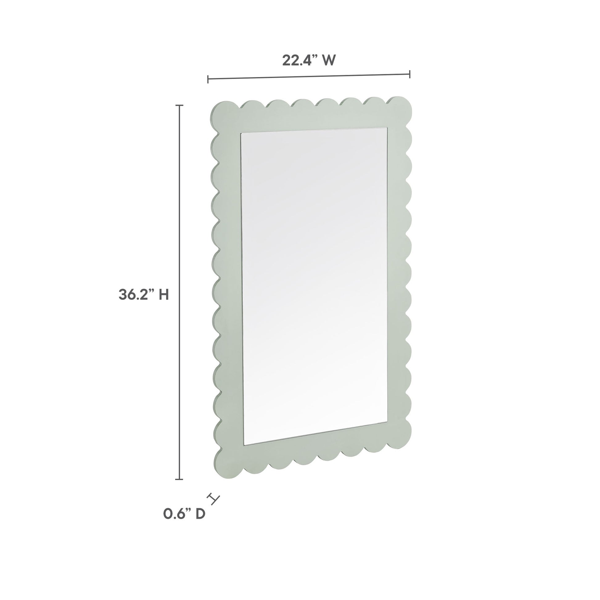 Emmeline Scalloped Rectangle Wall Mirror by Modway | Mirrors | Modishstore - 18