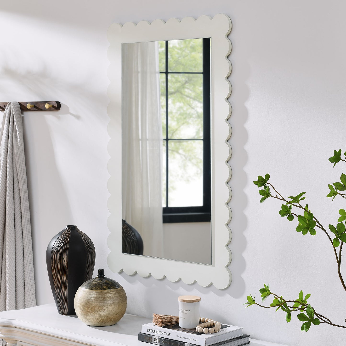 Emmeline Scalloped Rectangle Wall Mirror by Modway | Mirrors | Modishstore - 23