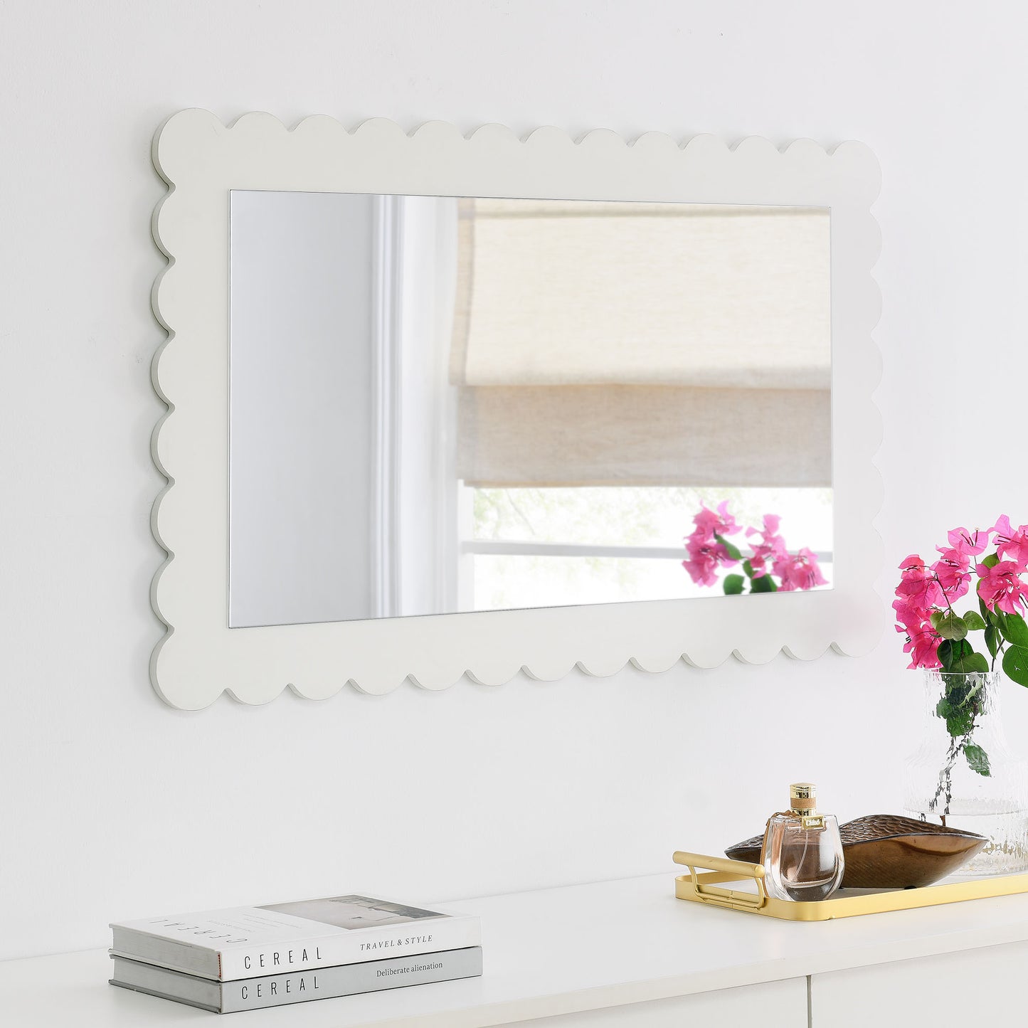 Emmeline Scalloped Rectangle Wall Mirror by Modway | Mirrors | Modishstore - 25