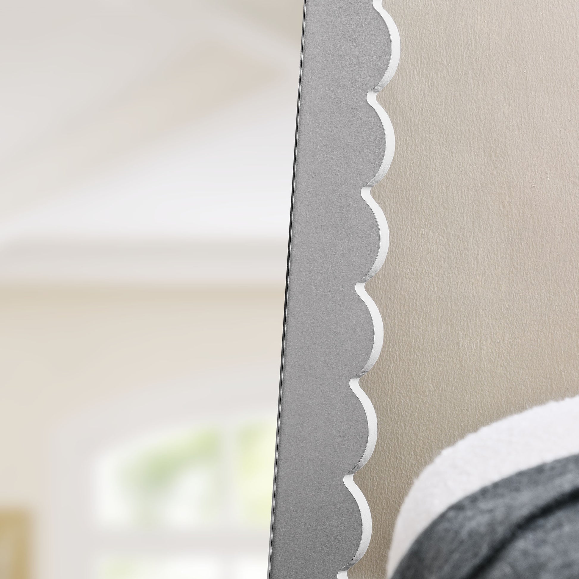 Emmeline Scalloped Rectangle Floor Mirror by Modway | Mirrors | Modishstore - 6