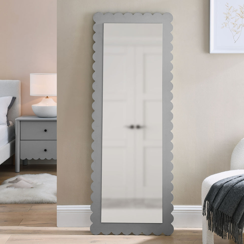 Emmeline Scalloped Rectangle Floor Mirror by Modway | Mirrors | Modishstore - 1