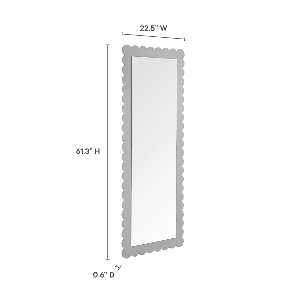 Emmeline Scalloped Rectangle Floor Mirror by Modway | Mirrors | Modishstore - 8