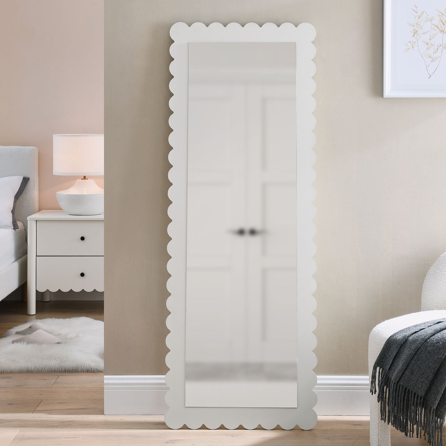 Emmeline Scalloped Rectangle Floor Mirror by Modway | Mirrors | Modishstore - 22