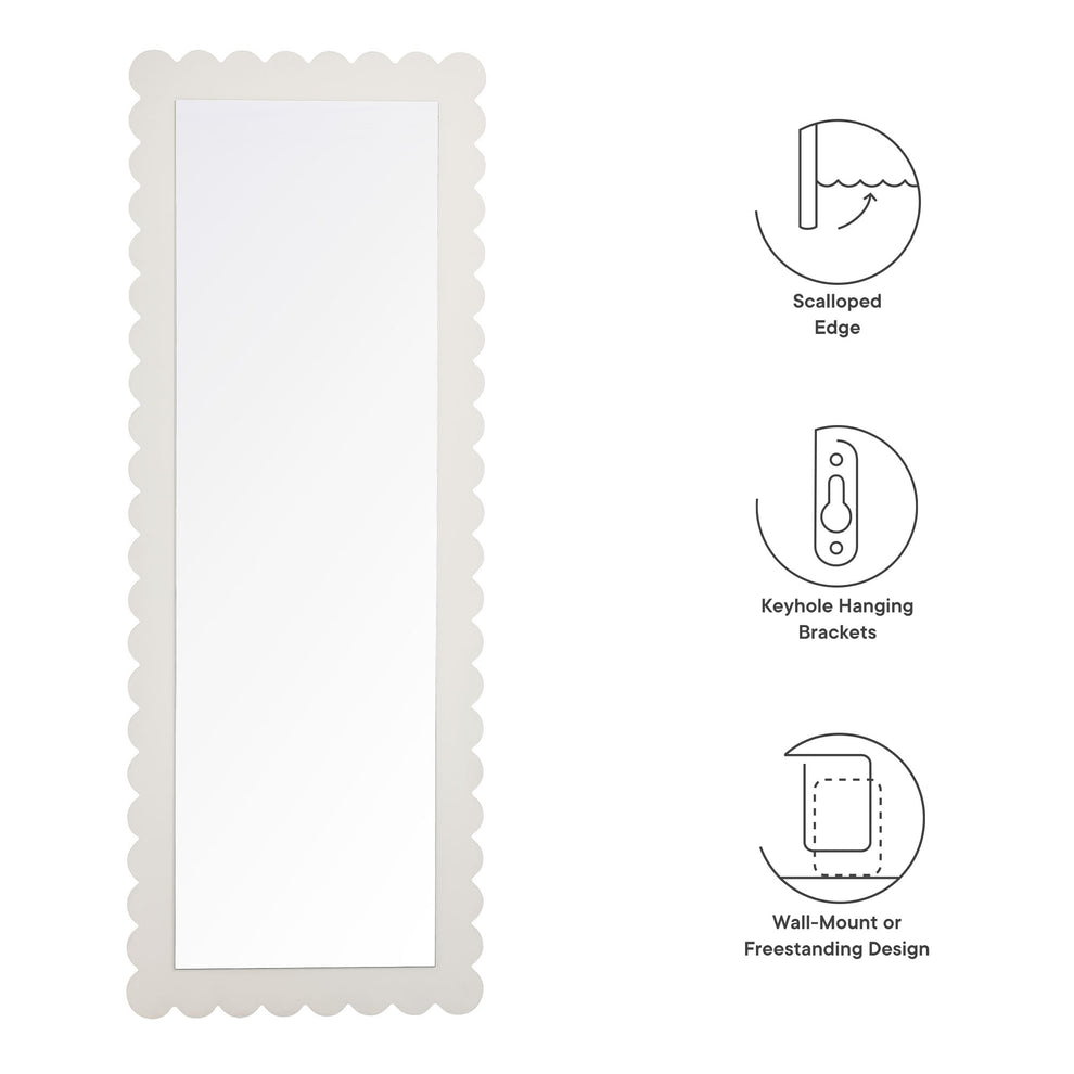 Emmeline Scalloped Rectangle Floor Mirror by Modway | Mirrors | Modishstore - 23