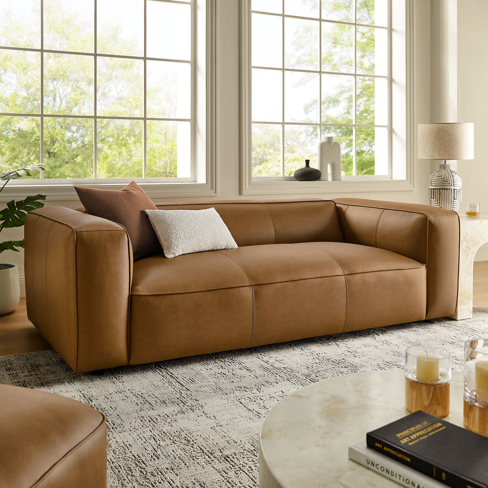 Auren Upholstered Vegan Leather Sofa by Modway | Sofas | Modishstore - 1