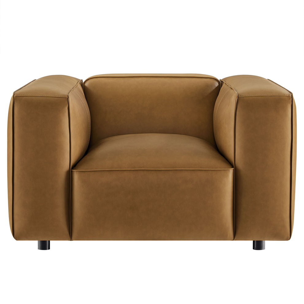 Auren Upholstered Vegan Leather Modular Armchair by Modway | Armchairs | Modishstore - 5