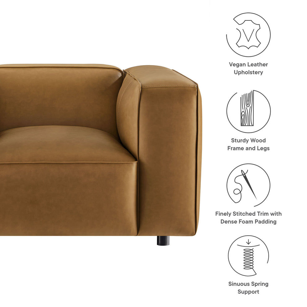 Auren Upholstered Vegan Leather Modular Armchair by Modway | Armchairs | Modishstore - 9